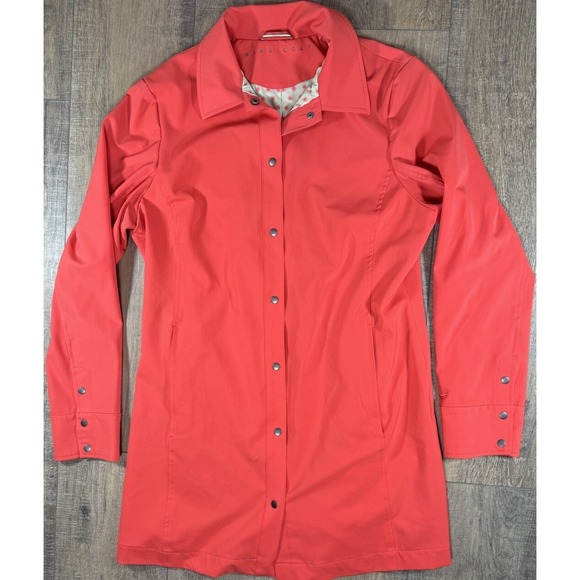 Nike Jackets & Blazers - Nike Golf Women's Jacket Pink Salmon Trench Button Up Coat Size Small Long